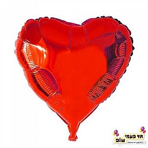 בלון לב 18 אינץ' אדום (ללא הליום) בלון לב 18 אינץ' אדום (ללא הליום)