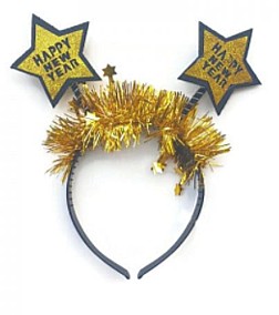 קשת לראש HAPPY NEW YEAR זהב קשת לראש HAPPY NEW YEAR זהב