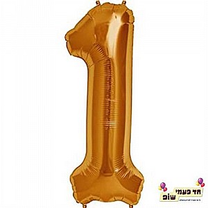 בלון 34 אינץ' 1 רוזגולד (ללא הליום) בלון 34 אינץ' 1 רוזגולד (ללא הליום)