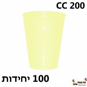 100 כוסות צבעוניות צהוב 100 כוסות צבעוניות צהוב
