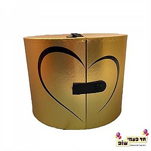 קופסא נפתחת לחצי לב זהב קופסא נפתחת לחצי לב זהב