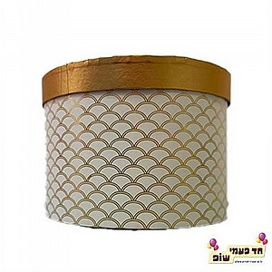 קופסא קשקשים זהב לבן בינוני קופסא קשקשים זהב לבן בינוני