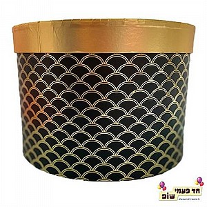 קופסא קשקשים זהב שחור גדול קופסא קשקשים זהב שחור גדול