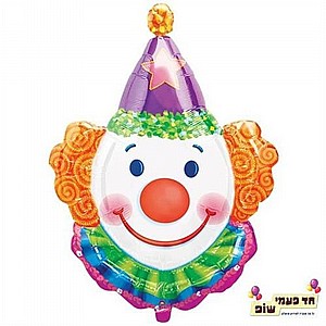 בלון 26 אינץ' ראש ליצן (ללא הליום) בלון 26 אינץ' ראש ליצן (ללא הליום)