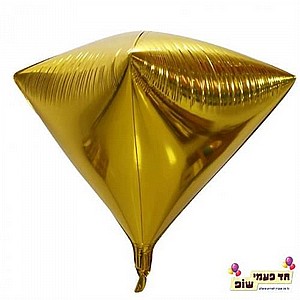 בלון יהלום 24 אינץ' זהב (ללא הליום) בלון יהלום 24 אינץ' זהב (ללא הליום)