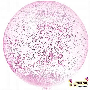 בלון 24 אינץ' שקוף קונפטי ורוד (ללא הליום) בלון 24 אינץ' שקוף קונפטי ורוד (ללא הליום)