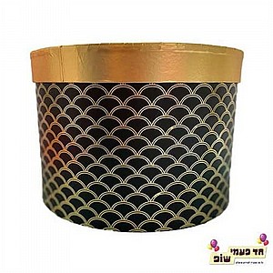 קופסא קשקשים זהב שחור בינוני קופסא קשקשים זהב שחור בינוני