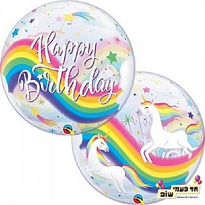 בלון 24 אינץ' באבל חד קרן (ללא הליום) בלון 24 אינץ' באבל חד קרן (ללא הליום)